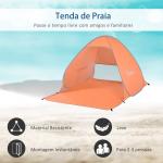 Tenda pop - up instantânea e portátil com janelas Tipo de refúgio para piquenique, praia e acampamento com proteção UV
