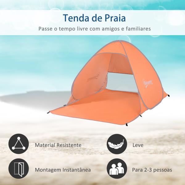 Tenda pop - up instantânea e portátil com janelas Tipo de refúgio para piquenique, praia e acampamento com proteção UV