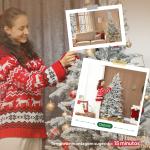 Árvore de Natal Artificial 210 cm Árvore de Natal Nevada com 1154 Ramos Base Dobrável e Fácil de Montar Verde
