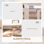 Mesa de Jantar Extensível para 4 - 6 Pessoas com Lateral Abatível Mesa Auxiliar Multifuncional 180x85x75cm Branco