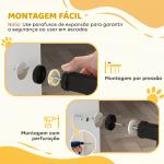 Barreira de Segurança Extensível para Portas e Escadas com Fechamento Automático e Sistema de Duplo Bloqueio 74 - 147,5x76,2 cm Preto