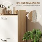 Sapateira Estreita com 3 Prateleiras Laterais e Prateleiras Ajustáveis para 15 Pares de Sapatos 83x24x90,5 cm Madeira e Branco