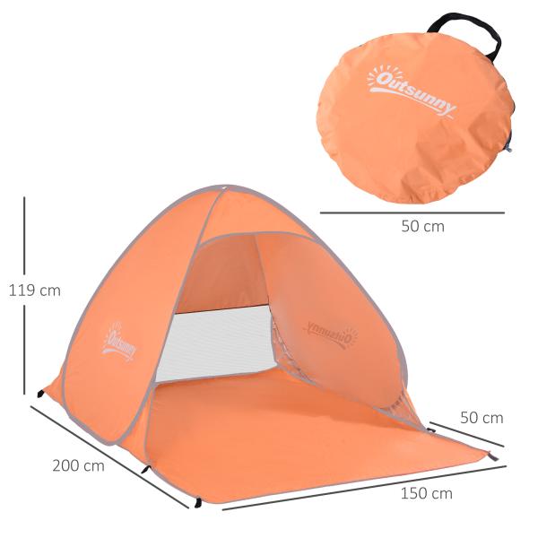 Tenda pop - up instantânea e portátil com janelas Tipo de refúgio para piquenique, praia e acampamento com proteção UV