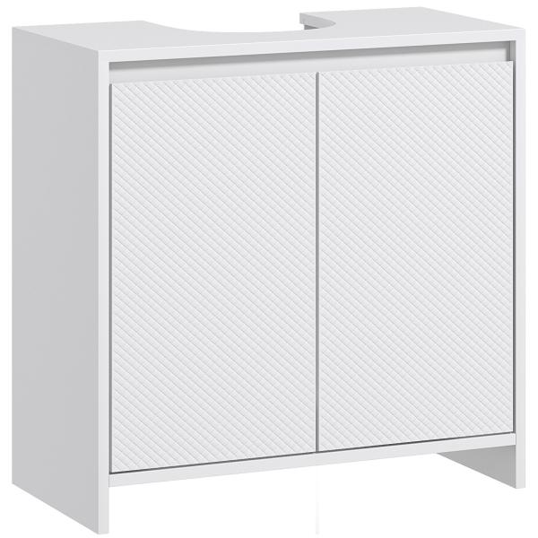 Móvel para Lavatório Pousar Moderno com Prateleira Anti - Tombo Carga 40 kg 60x30x60 cm Branco
