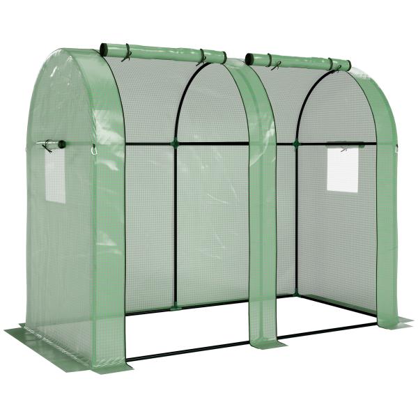 Estufa de Jardim Estufa Resistente com 4 Janelas Anti - UV para Cultivo de Plantas em Terraço Pátio 185x94x150 cm Verde