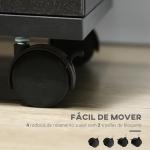 Bloco de Gavetas para Escritório Móvel de Arquivos com 3 Gavetas e Fechadura para Secretária Casa 40x40x61,5 cm Preto