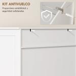 Sapateira Armário para Sapatos com Gaveta Portas de Grade Prateleiras Ajustáveis para 20 Pares de Sapatos 78x37x115,8 cm Branco