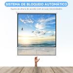 Tela de Projeção Manual de 85 Polegadas Tela de Projeção Portátil Formato 1:1 para Interior e Exterior 162,5x162 cm Branco Branco