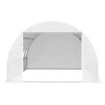 Estufa de Túnel 600x300x200cm com Porta Enrolável 12 Janelas Cobertura de PE 140g/m² e Metal Galvanizado para Cultivos de Plantas Verduras Branco