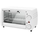 Mini Forno Elétrico 10 Litros 750W com Temperatura até 230 °C Temporizador 60 Minutos Bandeja e Grade 36,5x26x22 cm Branco