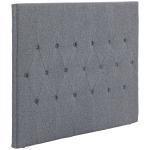Cabeceira de Cama 160cm Cabeceira de Cama Estofada em Linho e Acolchoada 2 Formas de Uso 160x7x120 cm Cinza