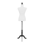 Manequim Feminino de Costura Manequim de Exibição com Altura Ajustável 130 - 168cm Branco