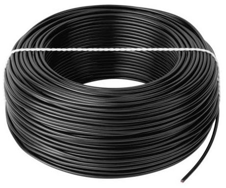 Bobine Fio Eléctrico Multifilar 0,75mm² H05V - K Preto (100 mts)