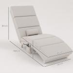 Poltrona Relax Reclinável com 8 Pontos de Massagem, Aquecimento Lombar, 5 Modos, Comando e Bolso Lateral, Branco Creme