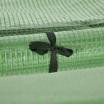 Estufa 295x100x80 cm para Jardim Varanda Estufa Pequena para Cultivo de Plantas com 3 Janelas Estrutura de Aço e PVC Verde