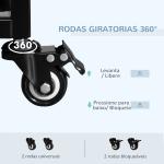 Gaiola de Metal para Cães com Rodas e Freios Bandeja Removível e Porta com Trava para Golden Retriver Labrador 92x62x75cm Preto