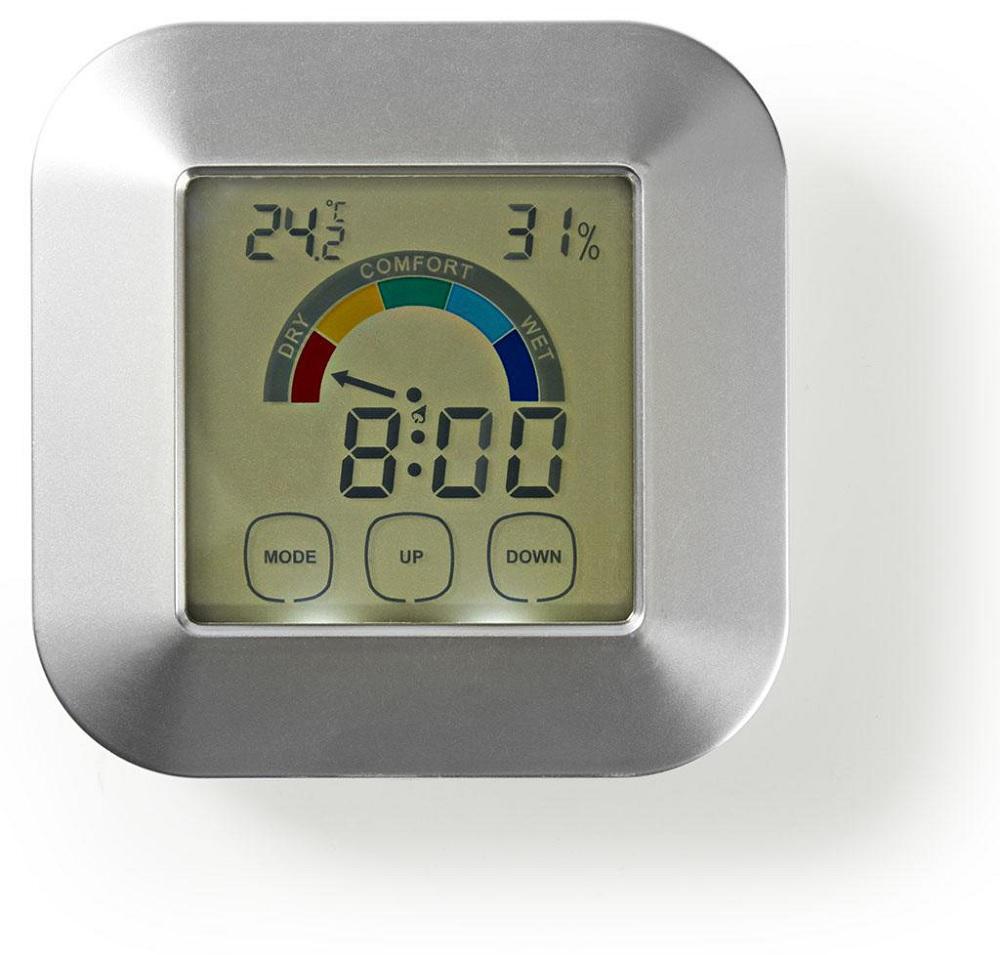 Termómetro e Higrómetro c/ Relógio/Alarme Digital Touch - NEDIS