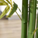 Planta Artificial Bambu Artificial para Interiores e Exteriores Decoração de Sala de Estar Escritório Ø17x180 cm Verde