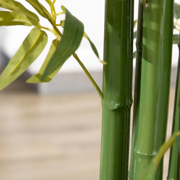 Planta Artificial Bambu Artificial para Interiores e Exteriores Decoração de Sala de Estar Escritório Ø17x180 cm Verde