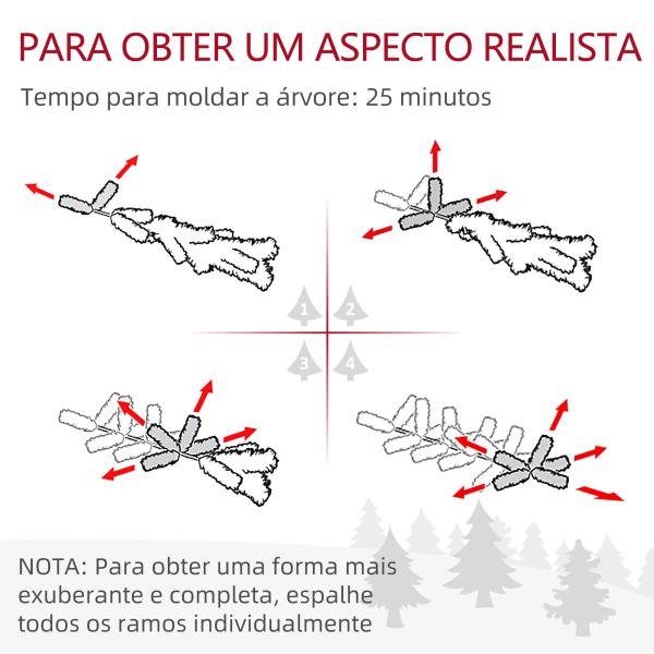 Árvore de Natal Artificial Coberta de Neve 150 cm com 317 Ramos e Suporte de Metal Árvore Natalícia para Sala Interior Verde
