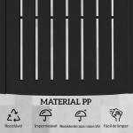 Conjunto de 2 Espreguiçadeiras Reclináveis em Plástico PP com Bandeja Lateral e Encosto Ajustável 5 Níveis 192x57x28,5 cm Preto