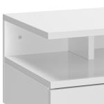Conjunto de 2 Mesas de Cabeceira Flutuante com 1 Gaveta e Prateleira Aberta Montado na Parede 35x32x22,5 cm Branco