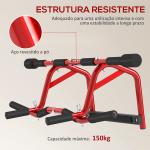 Barra de Elevação Multifuncional Barra de Elevação de Parede Carga 150 kg para Exercícios e Treino Vermelho e Preto