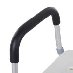Cadeira para Duche Antiderrapante com Altura Ajustável em 6 Níveis Apoio para os Braços e Encosto 51,5x51,5x71 - 84 cm Branco
