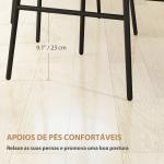 Conjunto de 2 Bancos Altos de Cozinha Bancos de Bar com Encosto e Assento em Vime Sintético 43x56x101 cm Marrom Claro