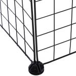 Recinto de Metal para Pequenos Animais de Estimação com 36 Painéis Desmontável DIY 146x73x73 cm Preto