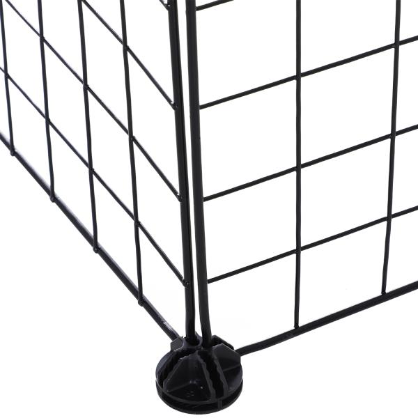 Recinto de Metal para Pequenos Animais de Estimação com 36 Painéis Desmontável DIY 146x73x73 cm Preto