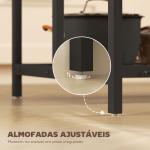 Estante de Cozinha com Tomada de Corrente Estilo Industrial com Prateleiras Ganchos Móvel Auxiliar 116x70x182 cm Marrom Rústico