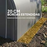 Garagem Exterior para Carro 3x5 m Impermeável com Tecido PE Resistente Estrutura de Aço Galvanizado UPF30+ Cinzento