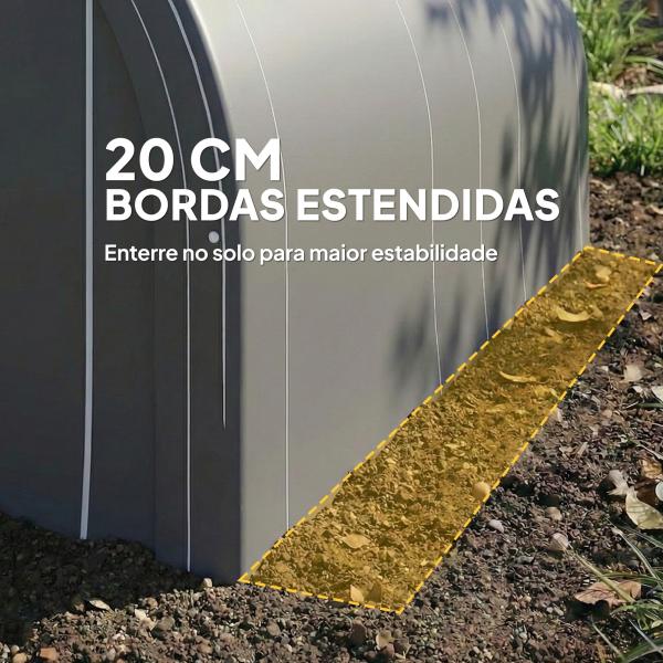 Garagem Exterior para Carro 3x5 m Impermeável com Tecido PE Resistente Estrutura de Aço Galvanizado UPF30+ Cinzento