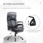 Cadeira de Escritório Giratória Cadeira de Escritório Ergonómica com Apoio para os Braços e Altura Ajustável 66x71x110 - 120,5 cm Preto