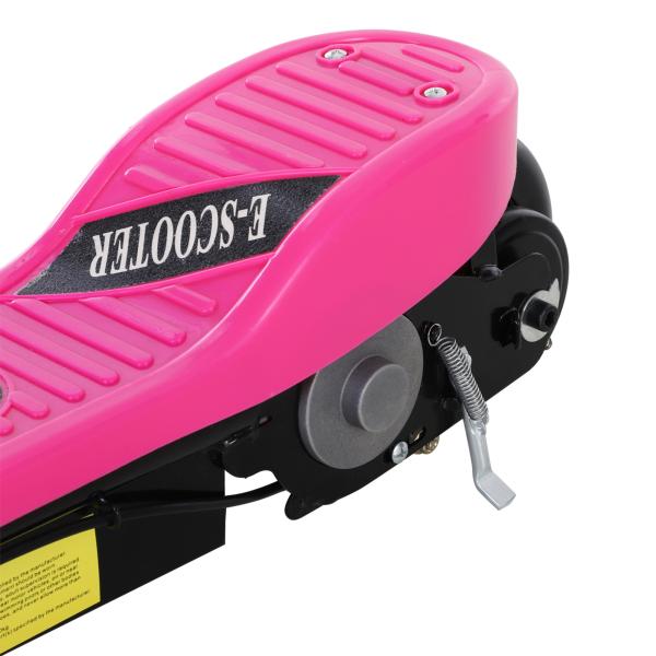 Trotinete Elétrica Dobrável para Crianças e Adolescentes acima de 7 Anos Velocidade de 10km/h Trotinete Elétrica com Guiador Ajustável e Freios Carga Máxima 50kg 78x37x89 - 95cm Rosa