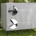 Capa Protetora para Baloiço de Jardim de 3 Lugares 215x155x150 cm Cobertura para Móveis de Exterior Cinzento Claro