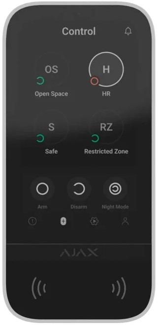 Painel de Controlo Tátil Clavier (Branco) - AJAX