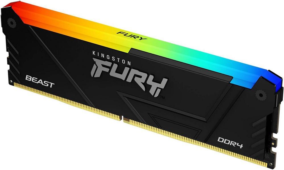Memória RAM DIMM Fury Beast RGB 8GB (1x8GB) DDR4 - 3600MHz (Intel XMP) CL17 - KINGSTON
