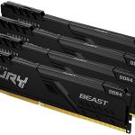 Memória RAM Fury Beast 64GB (4x16GB) DDR4 - 3600MHz CL18 (Preto) - KINGSTON