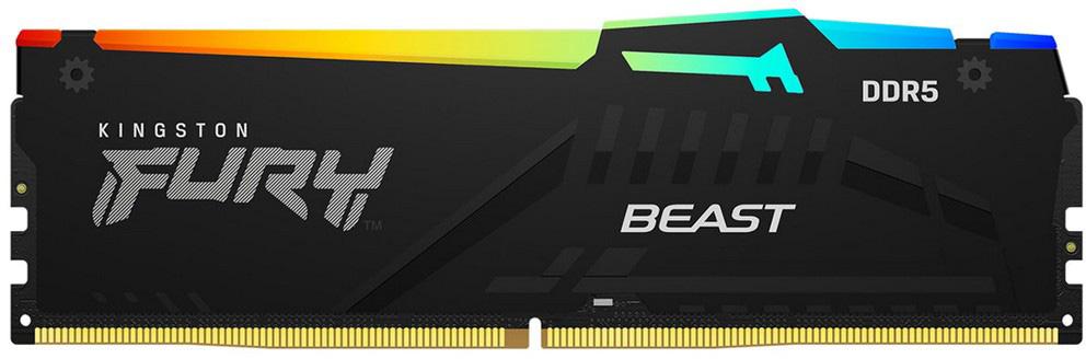 Memória RAM Fury Beast RGB 32GB (1x32GB) DDR5 - 5200MHz 2R CL40 (Preta) - KINGSTON