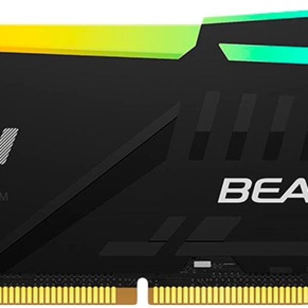 Memória RAM DIMM Fury Beast RGB 32GB (1x32GB) DDR5 - 6000MHz (AMD Expo/Intel XMP) CL30 - KINGSTON