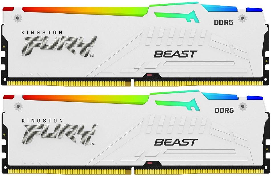 Memória RAM DIMM Fury Beast RGB 32GB (2x16GB) DDR5 - 6000MHz (AMD Expo/Intel XMP) CL36 - KINGSTON