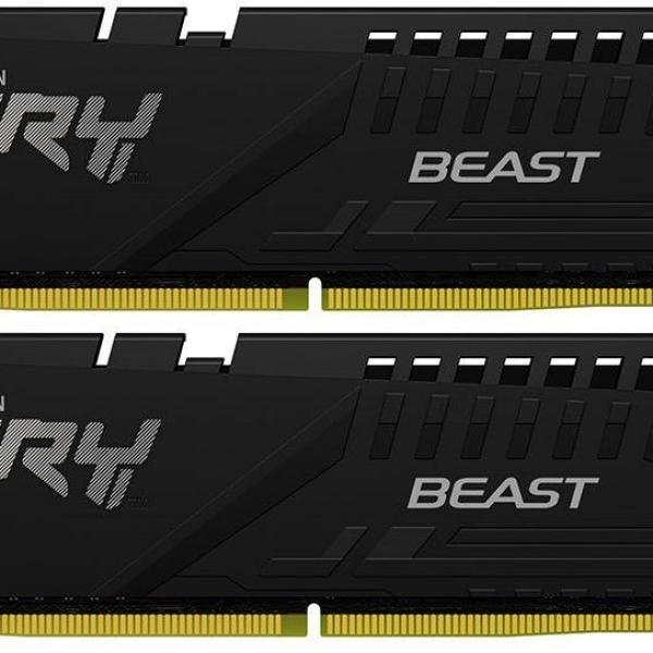 Memória RAM DIMM Fury Beast 32GB (2x16GB) DDR5 - 6800MHz (AMD Expo/Intel XMP) CL34 - KINGSTON