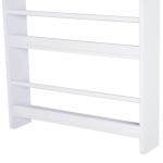 Estante de Parede para Livros com 4 Prateleiras Estante de Livros para Escritório Dormitório Entrada Carga Máxima 30 kg 56x12x113 cm Branco