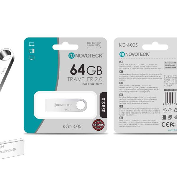 Pen Drive Novoteck 64GB USB 2.0 Traveler – KGN-005