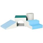 Conjunto de 4 Blocos de Espuma para Crianças de 1 - 3 Anos Figuras de Construção Brinquedo de Aprendizagem Infantil Estofado em PU 150x50x39cm Multicor