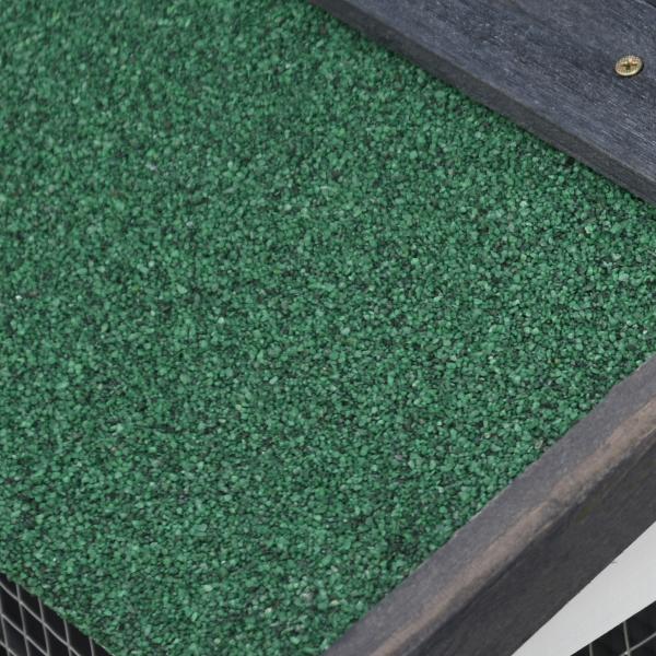 Coelheira de Madeira Gaiola para Coelhos com Teto Rebatível Escada e Bandeja Amovível para Exterior 197x49x86 cm Cinza