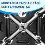 Banco de Duche com Altura Ajustável em 8 Posições com Base de Borracha Antiderrapante 50x36x39,5 - 56,5 cm Preto
