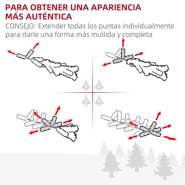 Árvore de Natal 120cm com 130 Luzes LED de Múltiplas Cores e Estrela Decorativa Ø66x120 cm Verde